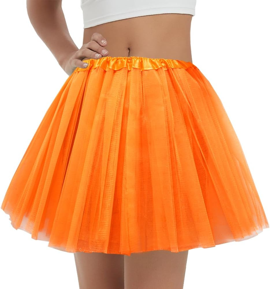 Women's 5-Layer Tulle Tutu Skirt, Adult Dance Ballet Tulle Dress,Teens Halloween Cosplay Running ... | Amazon (US)