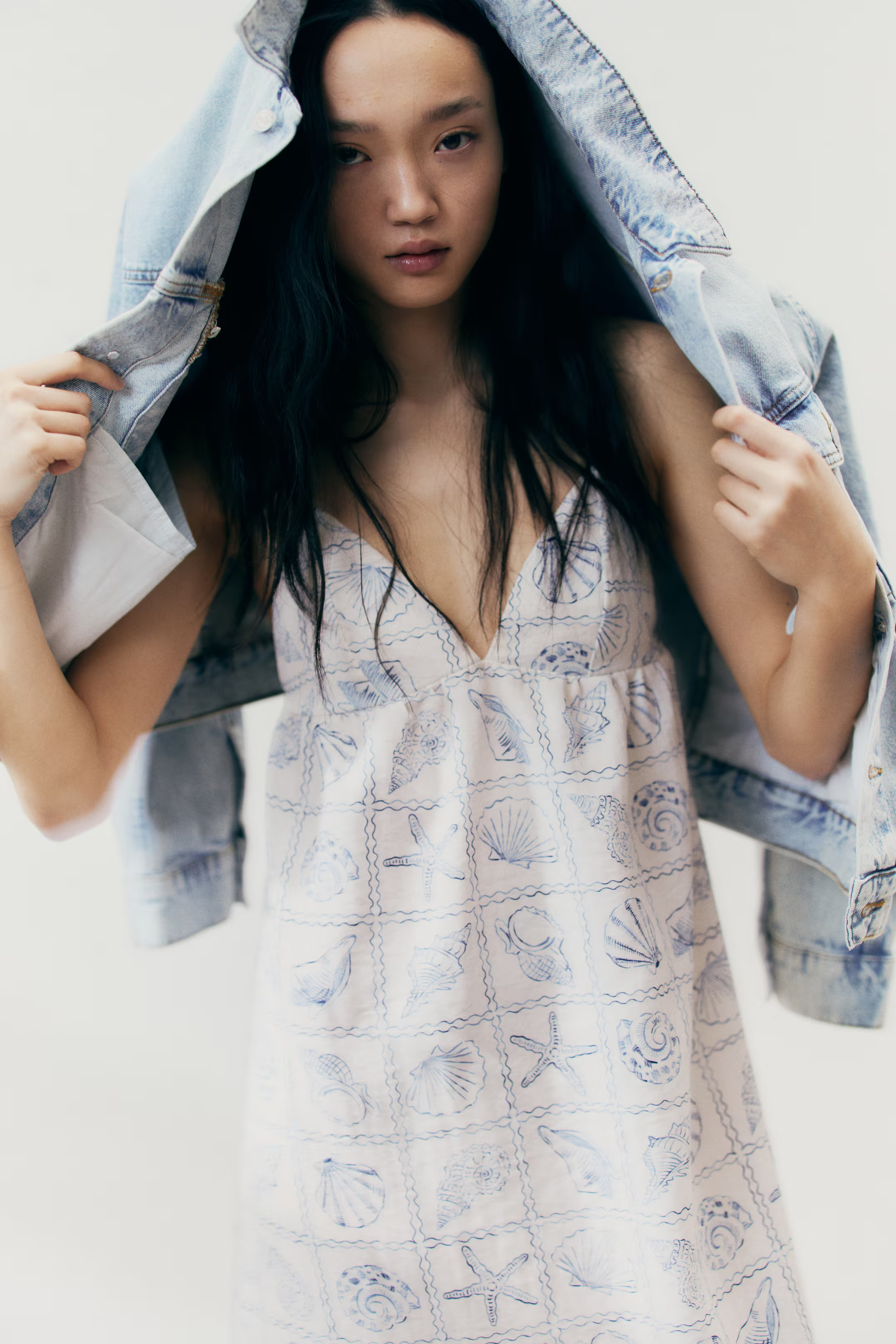 Tie-Detail Maxi Dress - Cream/seashells - Ladies | H&M US | H&M (US + CA)