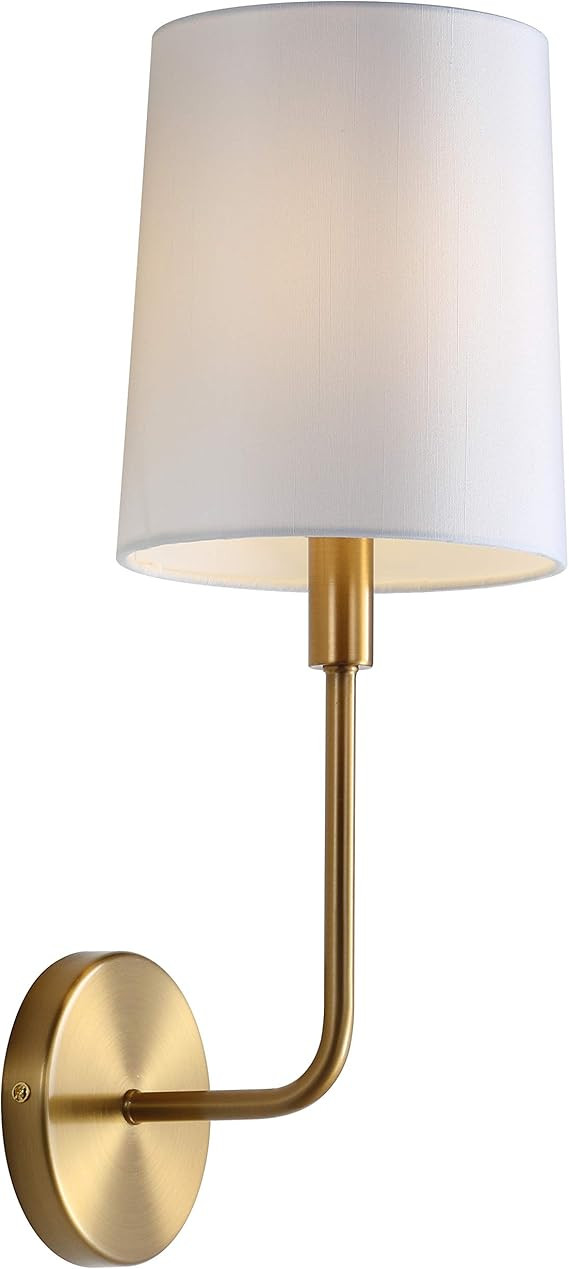 Safavieh SCN4014A Lighting Jaxson Brass Gold Wall (LED Bulb Included) Sconce | Amazon (US)