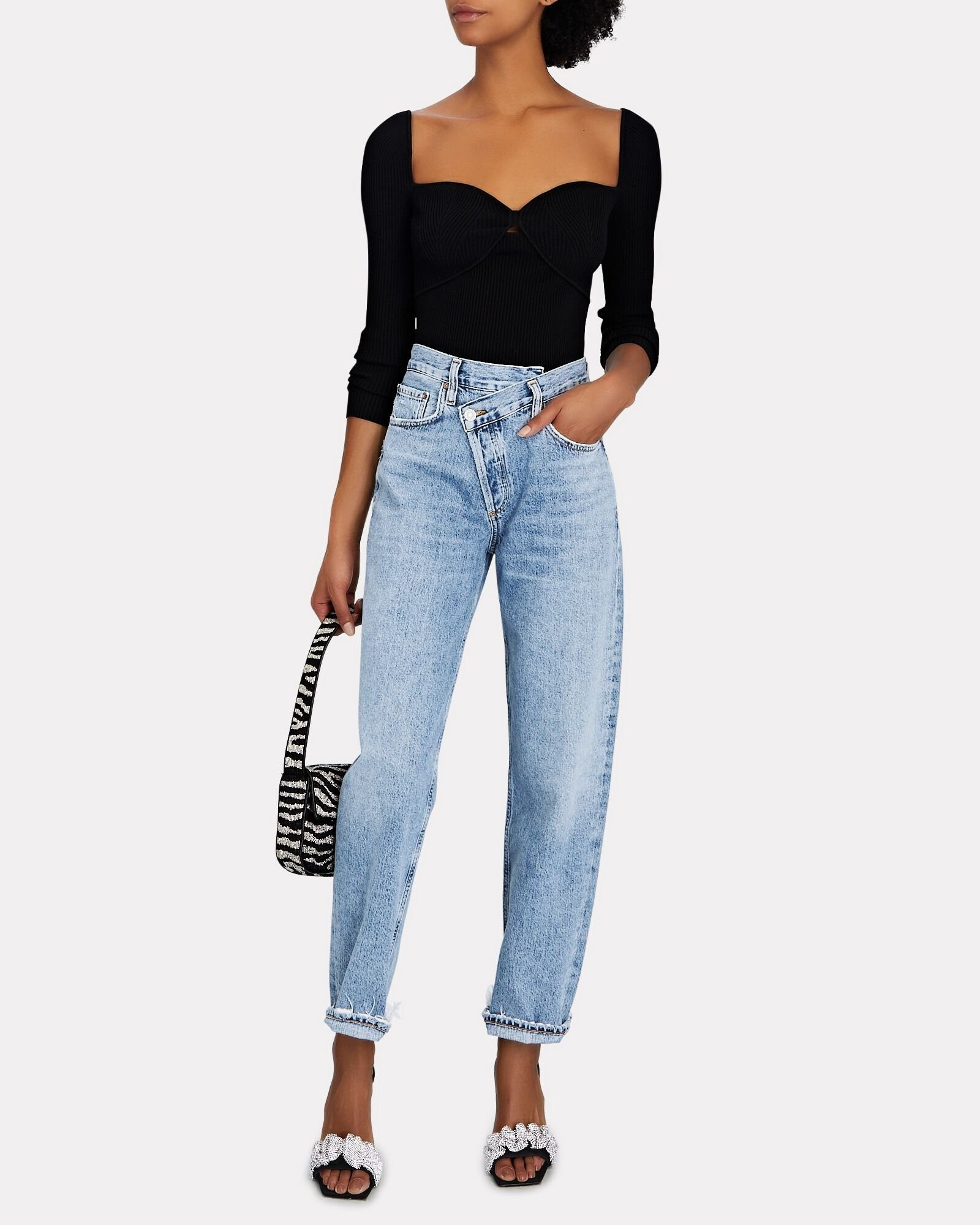 Criss Cross Upsized Jeans | INTERMIX
