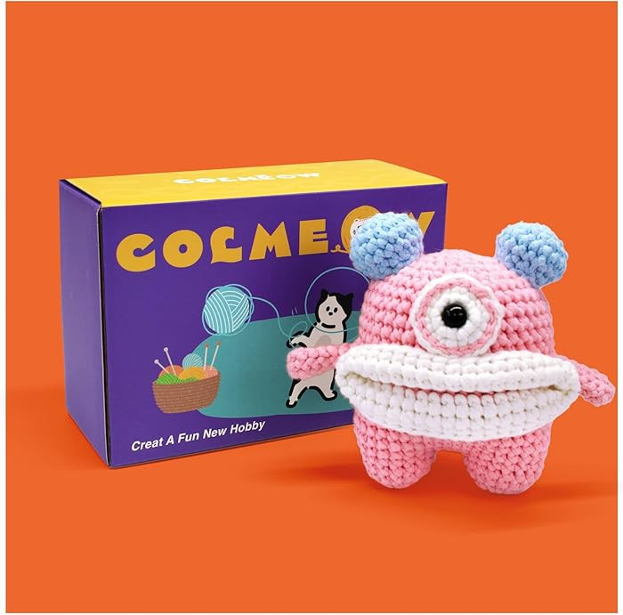 Amazon.com: Colmeow Cute Crochet Kit for Beginners, Crochet Starter Kit with Yarn & Hook, Step-by... | Amazon (US)