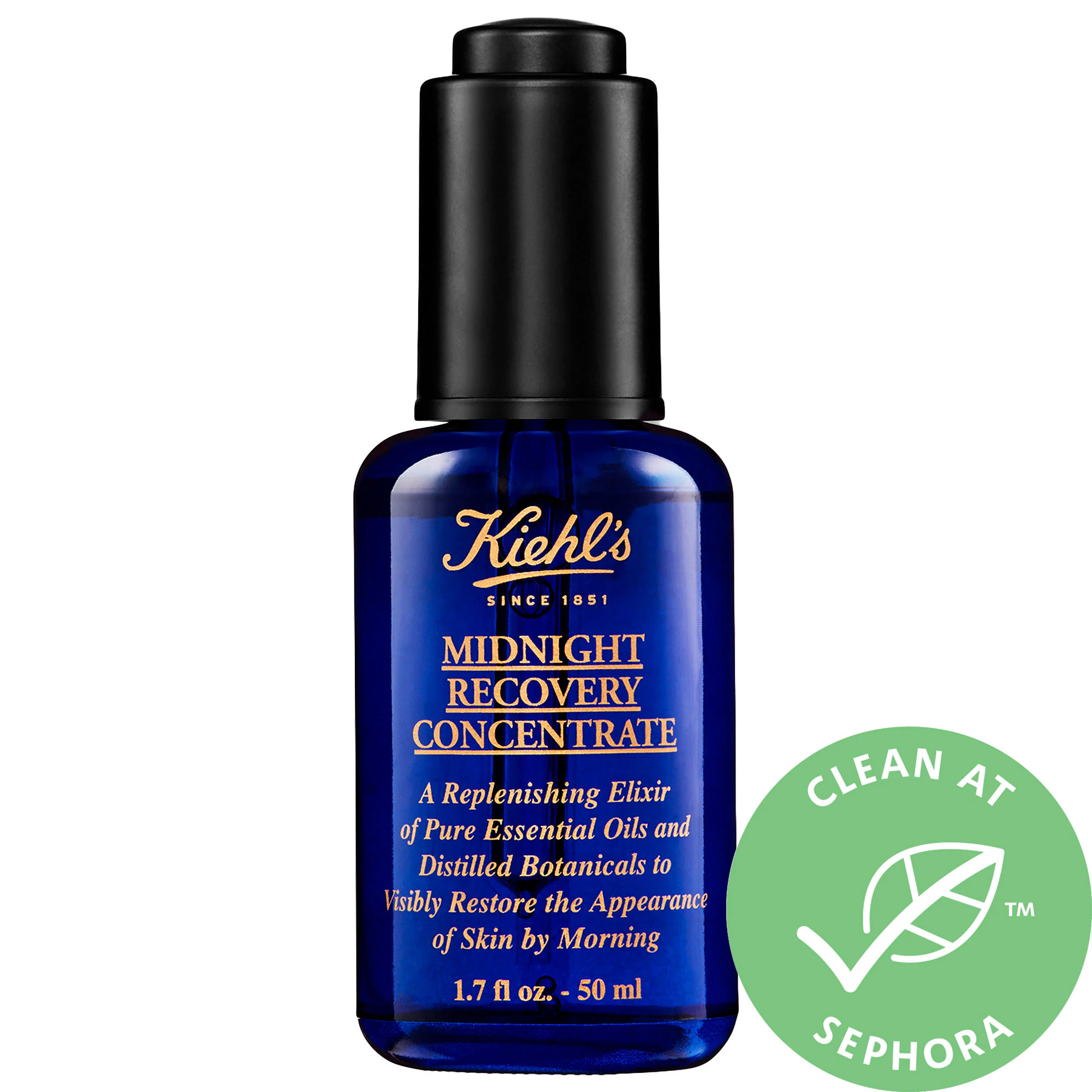 Kiehl's Since 1851 Midnight Recovery Concentrate Moisturizing Face Oil 1.7 oz/ 50 ml | Sephora (US)