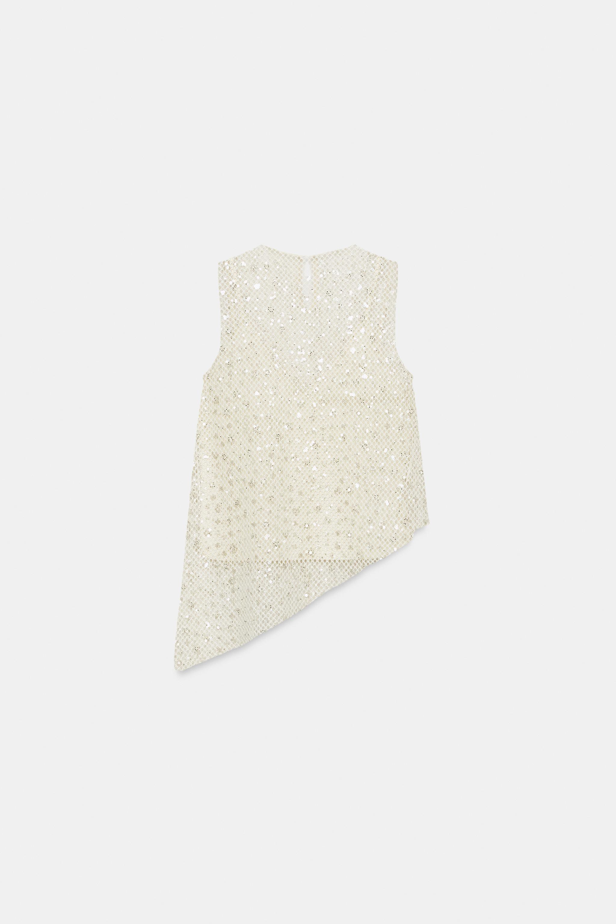 SEQUIN MESH TOP | Zara US