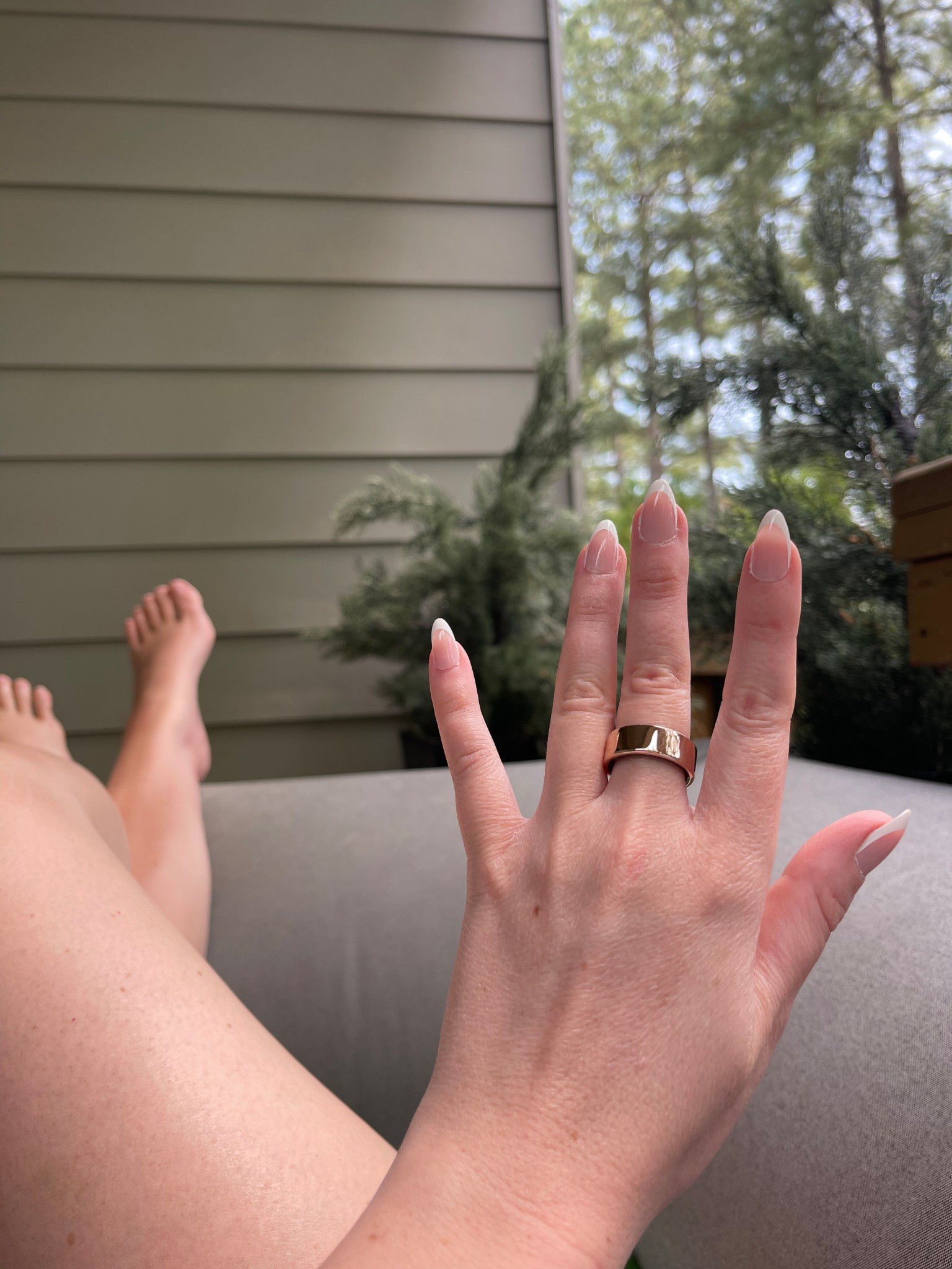 Gold fitness smart ring under $70 tracks steps, sleep, bp, hr, ect! Water proof, holds charge. Love it! Ring size 7 fits me perfect. 

Tech, work out, self care, health, fitness, jewelry 

#LTKSaleAlert #LTKFindsUnder100 #LTKActive
