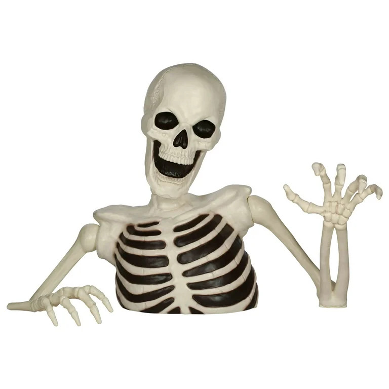 Seasons 48" Halloween Giant Ground Breaking Skeleton Halloween Decoration for Outdoor Yard and Po... | Walmart (US)