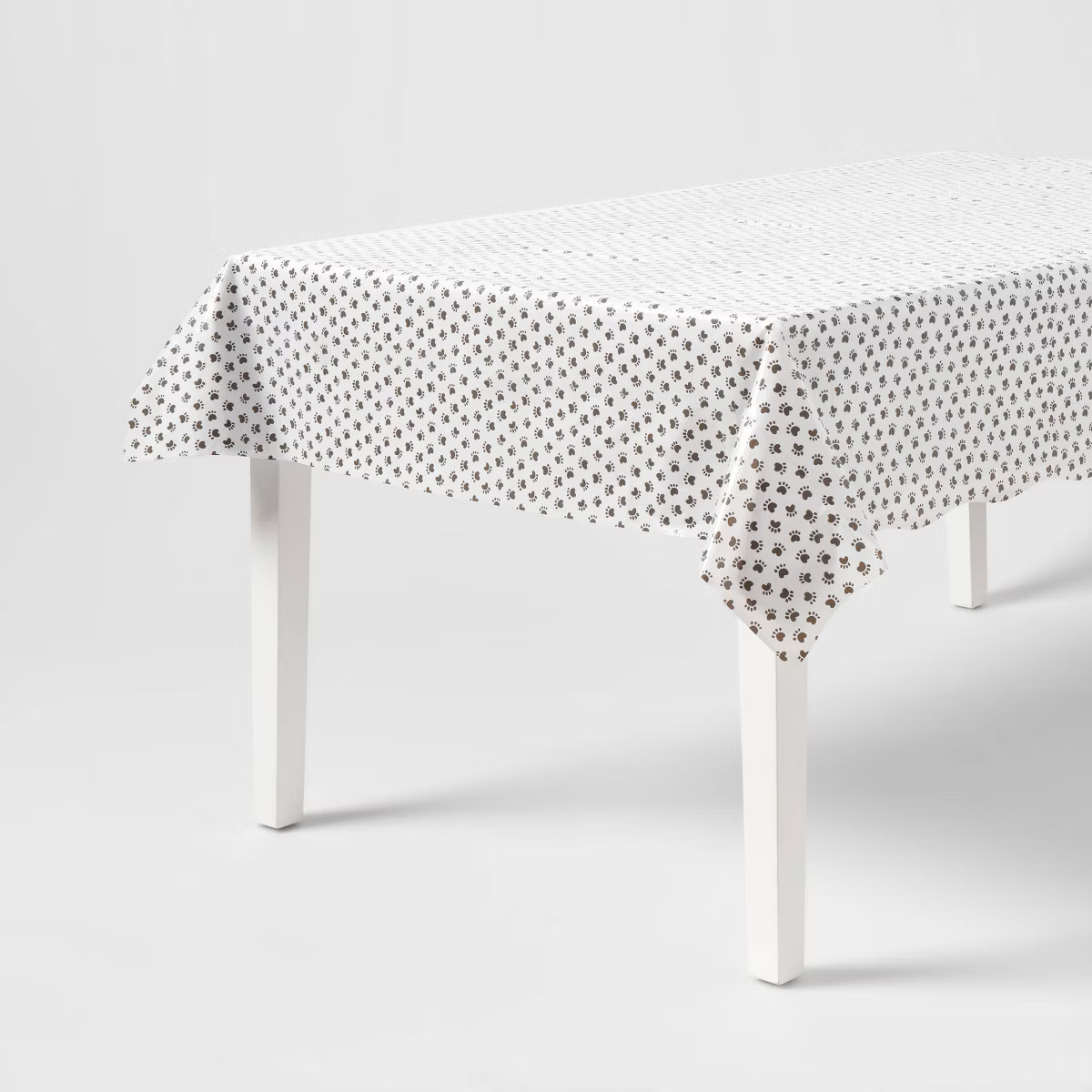 Paw Print Table Cover White - Spritz™ | Target