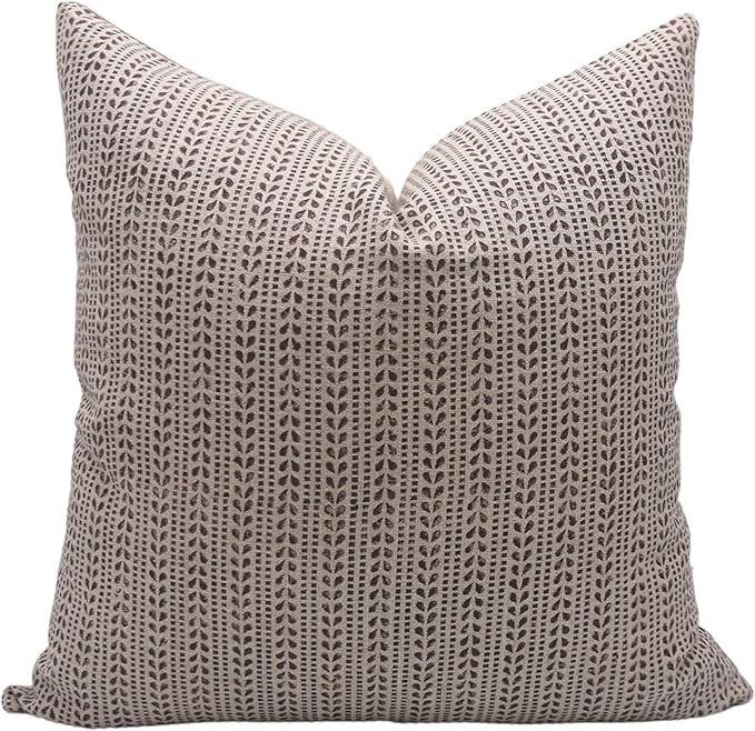 Block Print Thick/Heavy Linen 14X20 Throw Vintage Pillowcase Cushion Cover for Sofa Couch, Bed, S... | Amazon (US)