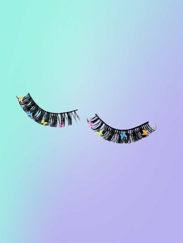 ROMWE Fairycore 1pair Butterfly Decor Extra Long False Eyelashes | SHEIN