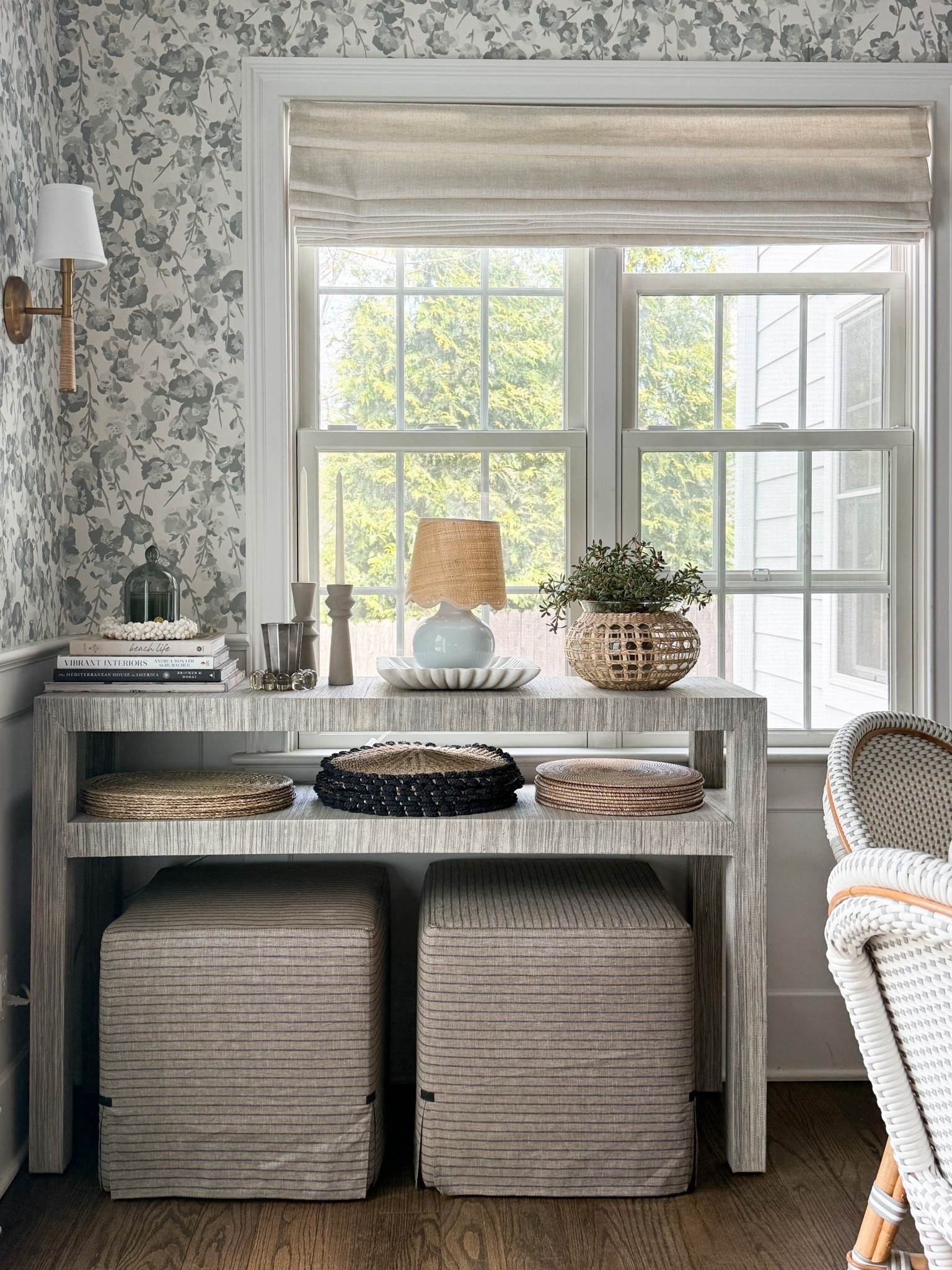 Some tips for styling any room in your home… 

Layer in seasonal accessories (I love seashells, beads and rattan for spring and summer!), use everyday items as decor (placemats, vases, candles can all be styled openly!), and only buy items you truly love and spark joy 🙌🏻

breakfast nook, Kitchen, kitchen inspo, kitchen decor, spring home, spring decorating, console table decor, Serena & Lily, wallpaper, girlonthehudson, neutral home, modern coastal, minted art, cozy home

#LTKdayinmylife #LTKSeasonal #LTKHome