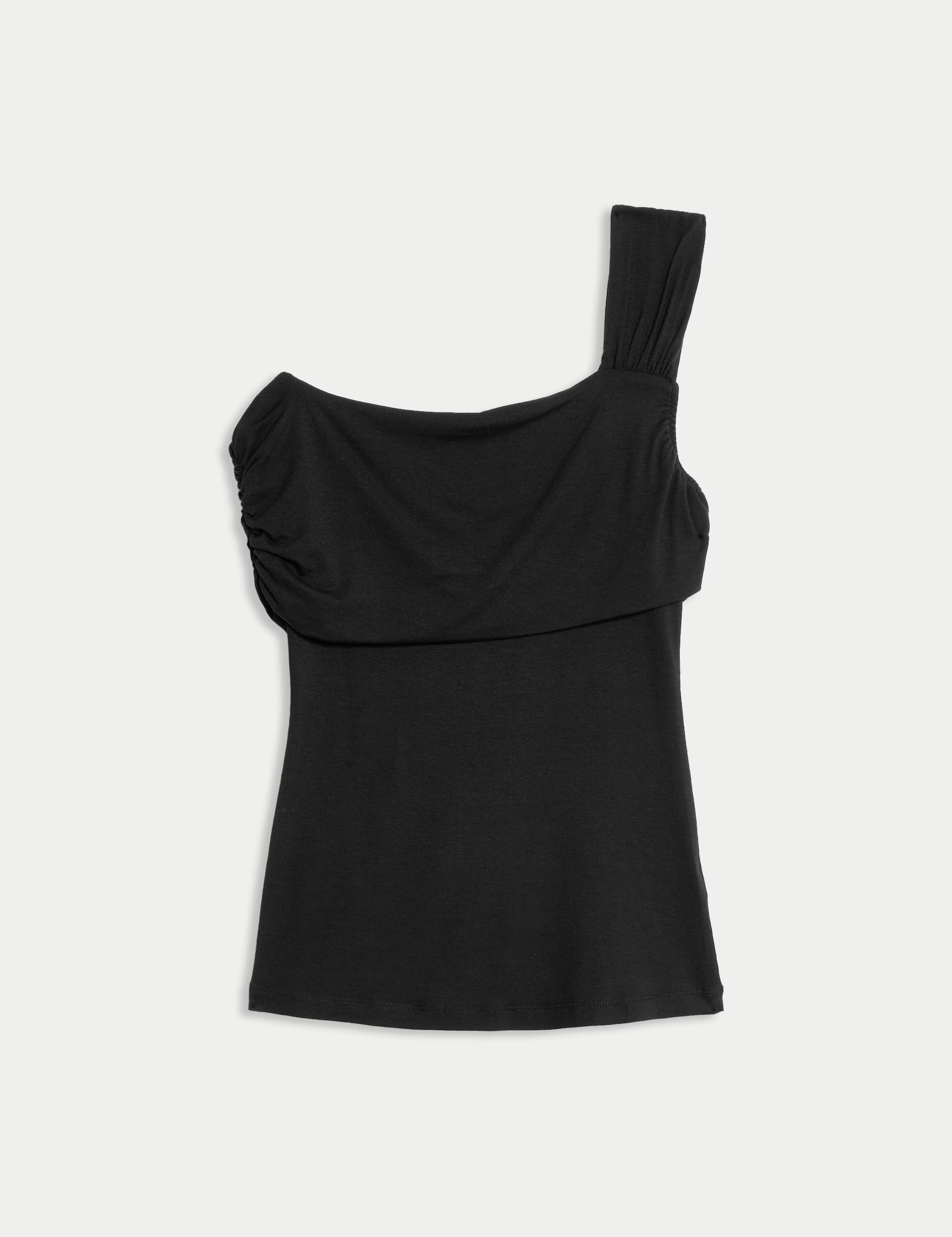 Jersey Asymmetric Neck Top | Marks & Spencer (UK)