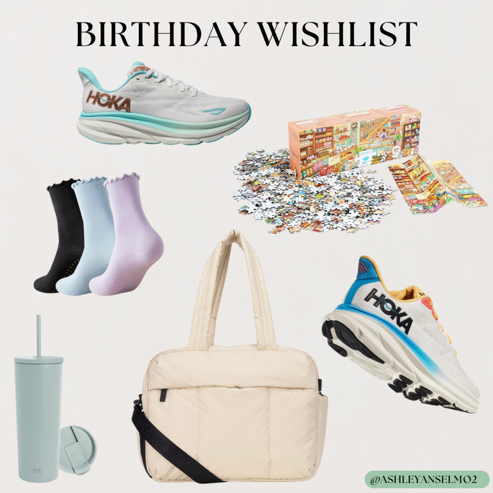 birthday wishlist of a girl in her late twenties 🫶🏼

#giftguide #giftideas #birthdaygift #birthdaygiftideas #hoka #pilates #travelbag 

#LTKShoeCrush #LTKTravel #LTKFitness
