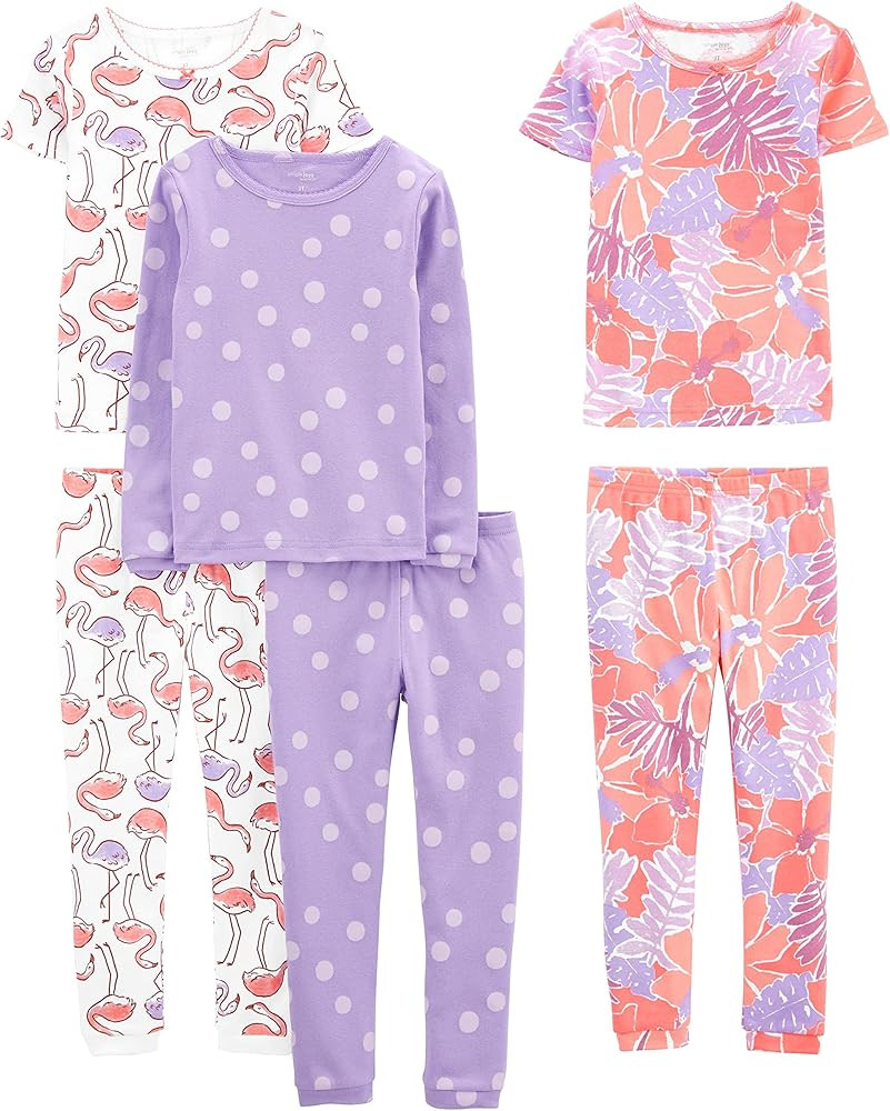 Simple Joys by Carter's Toddler Girls' Snug-Fit Cotton Pajama Set | Amazon (US)