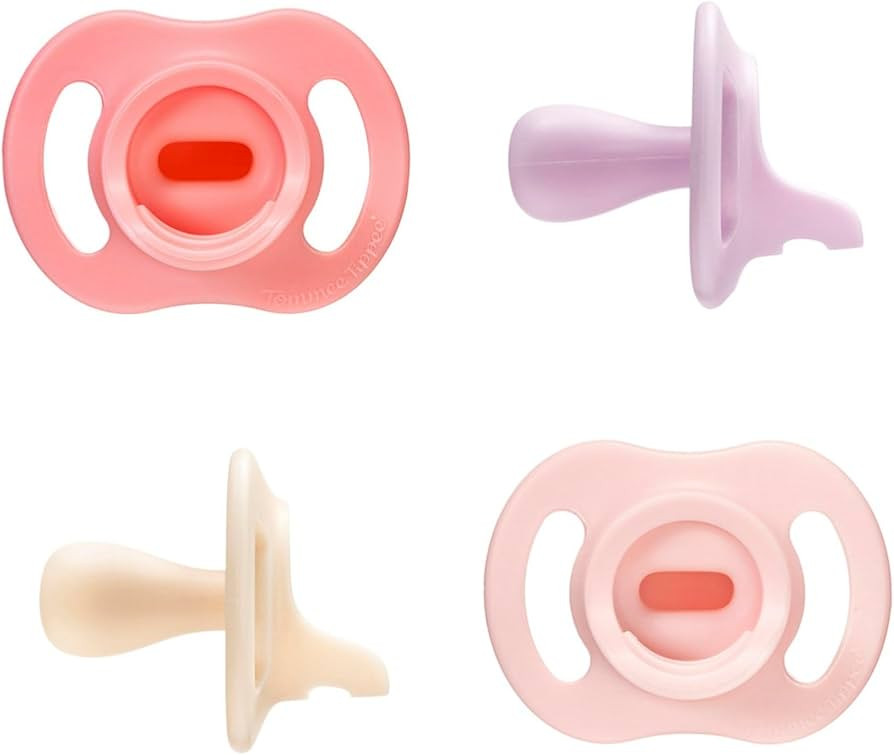 Tommee Tippee Ultra-Light StayPut Pacifier, One-Piece Silicone Design, 0-6m, 4 Pack | Amazon (US)