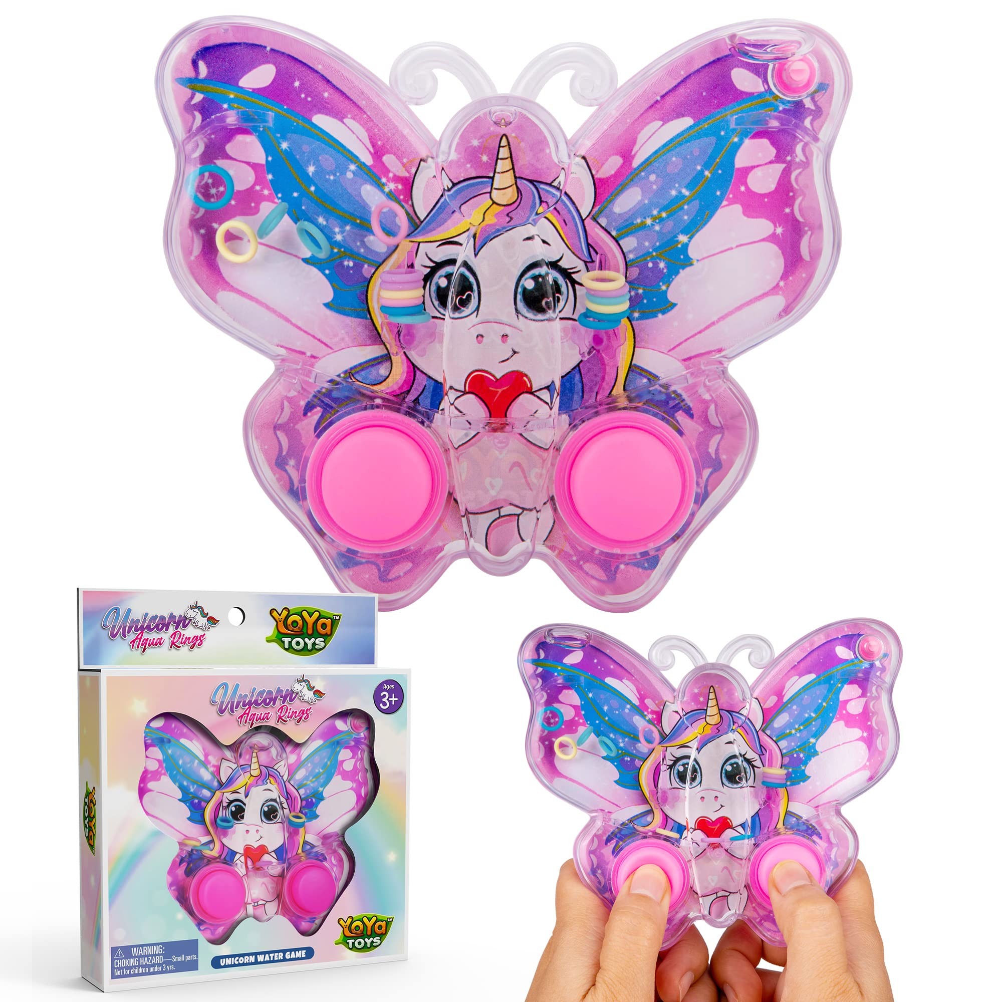 YoYa Toys Unicorn Butterfly Ring Toss Handheld Game - Classic-Style Retro Game for Kids With Cute... | Amazon (US)