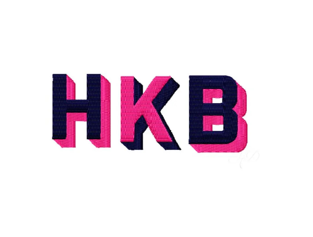 3 Sizes Block Shadow Small Fill Font Package Stitch Embroidery Machine Herrington Design Instant ... | Etsy (US)