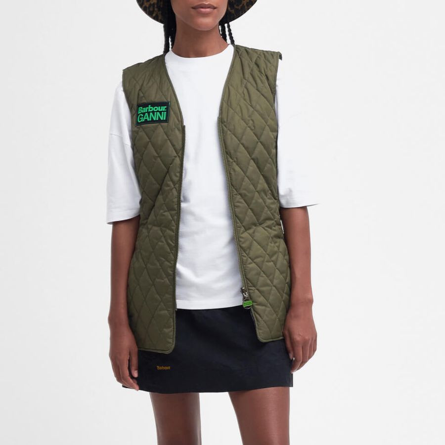Barbour x GANNI Betty Reversible Diamond-Quilted Shell Liner | Coggles (Global)