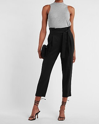 Super High Waisted Belted Slim Pant | Express
