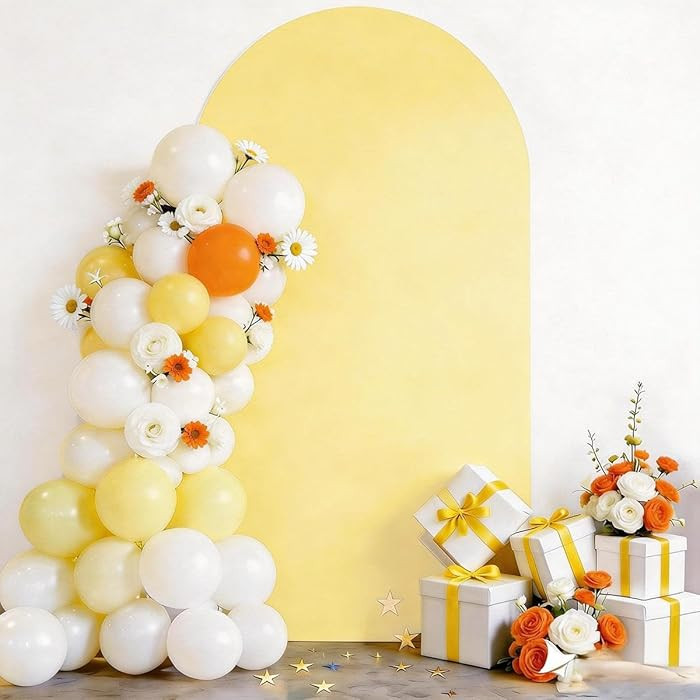 Yellow 6FT Arch Backdrop Cover, Yellow Chiara Backdrop Cover, Background Stand Covers, Arch Stand... | Amazon (US)