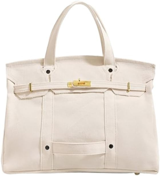 Womens Canvas Tote Handbag with Front Buckle Closure and Dual Handles. | Amazon (US)