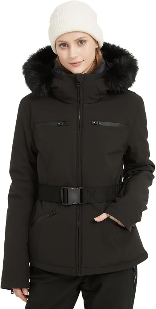 BGX Women's Ski Jacket Snowboard Warm Winter Short Slim Fit Snow Coat Mountain Windproof Waterpro... | Amazon (US)