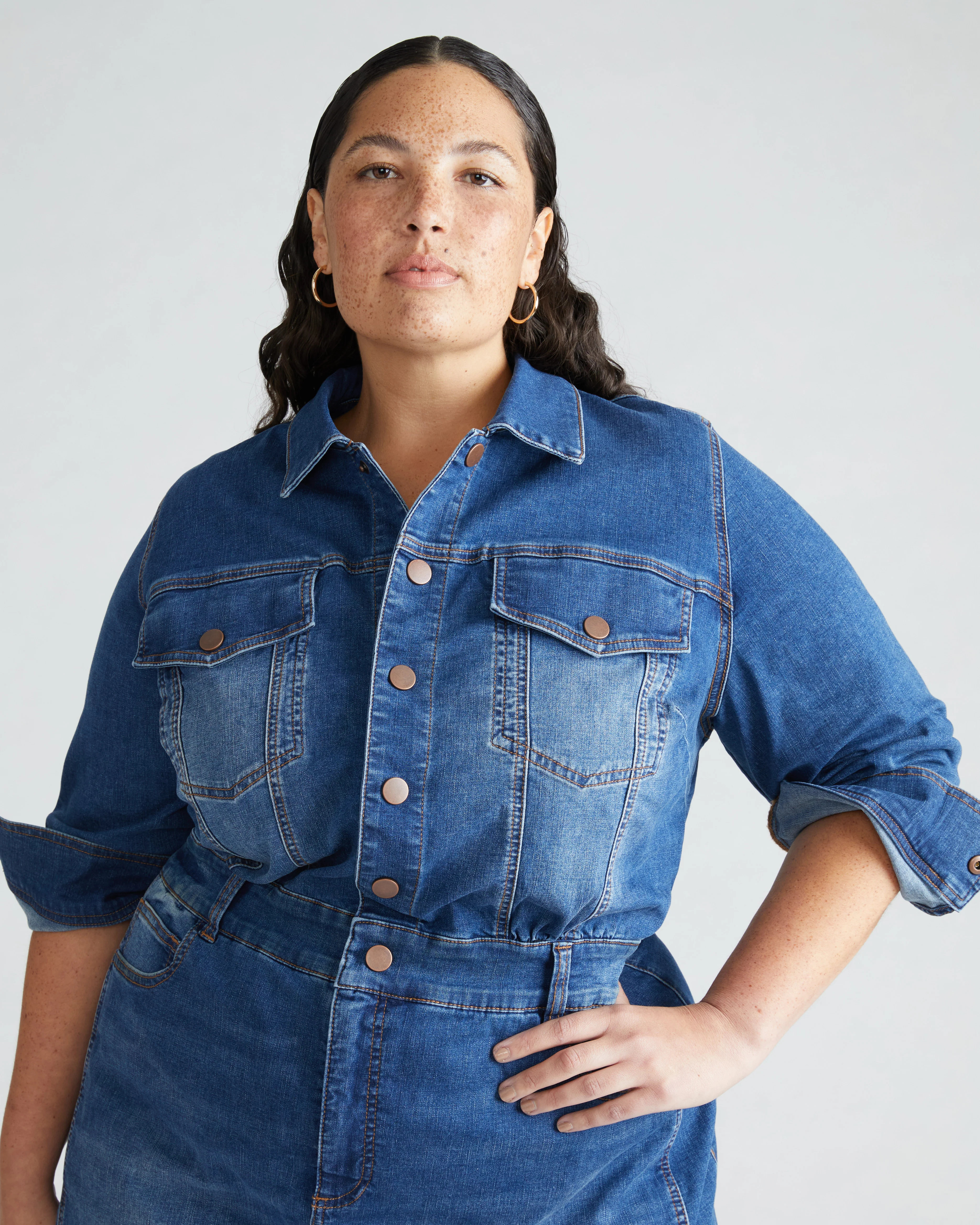 Dakota Denim Dress - Princeton Blue | Universal Standard