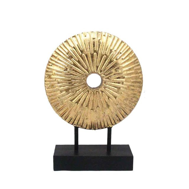 Sagebrook Home  Gold Metal Disc Sculpture On Base 11.25", Round, Iron, Global, 8"L X 3"W X 11"H, ... | Walmart (US)