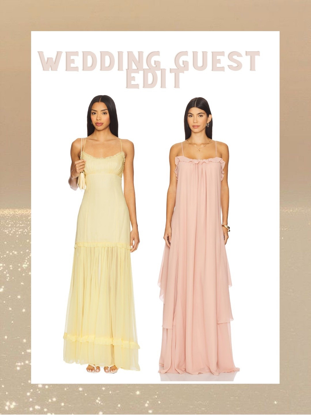 These 2 pastel long maxi dresses from Revolve are perfect for a wedding guest look, baby shower, or any formal event. Dreamy colors + timeless silhouettes make them sweet yet sophisticated for every occasion. #RevolveStyle #WeddingGuestDress #PastelStyle

#LTKWedding #LTKStyleTip #LTKBeauty