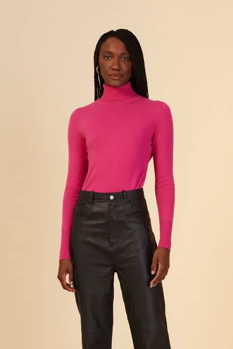 Blusa De Tricot Manga Longa Gola Rolê Color | Animale (BR)