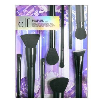 e.l.f. Embellished Brush Holiday Gift Set - 9ct | Target