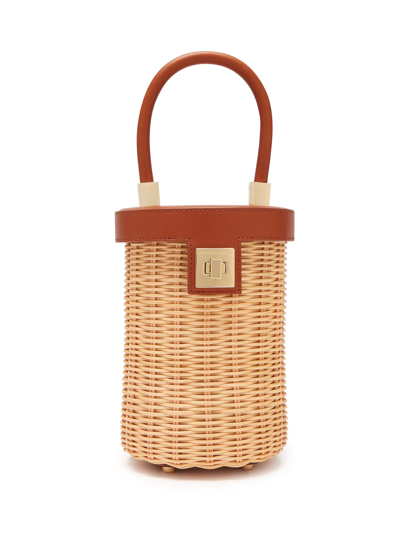 The Cylinder wicker and leather bag | Matches (US)