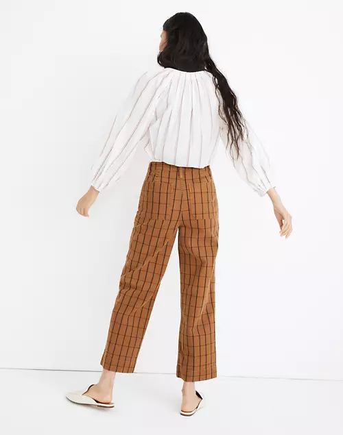 Slim Emmett Wide-Leg Crop Pants in Eberhart Plaid | Madewell