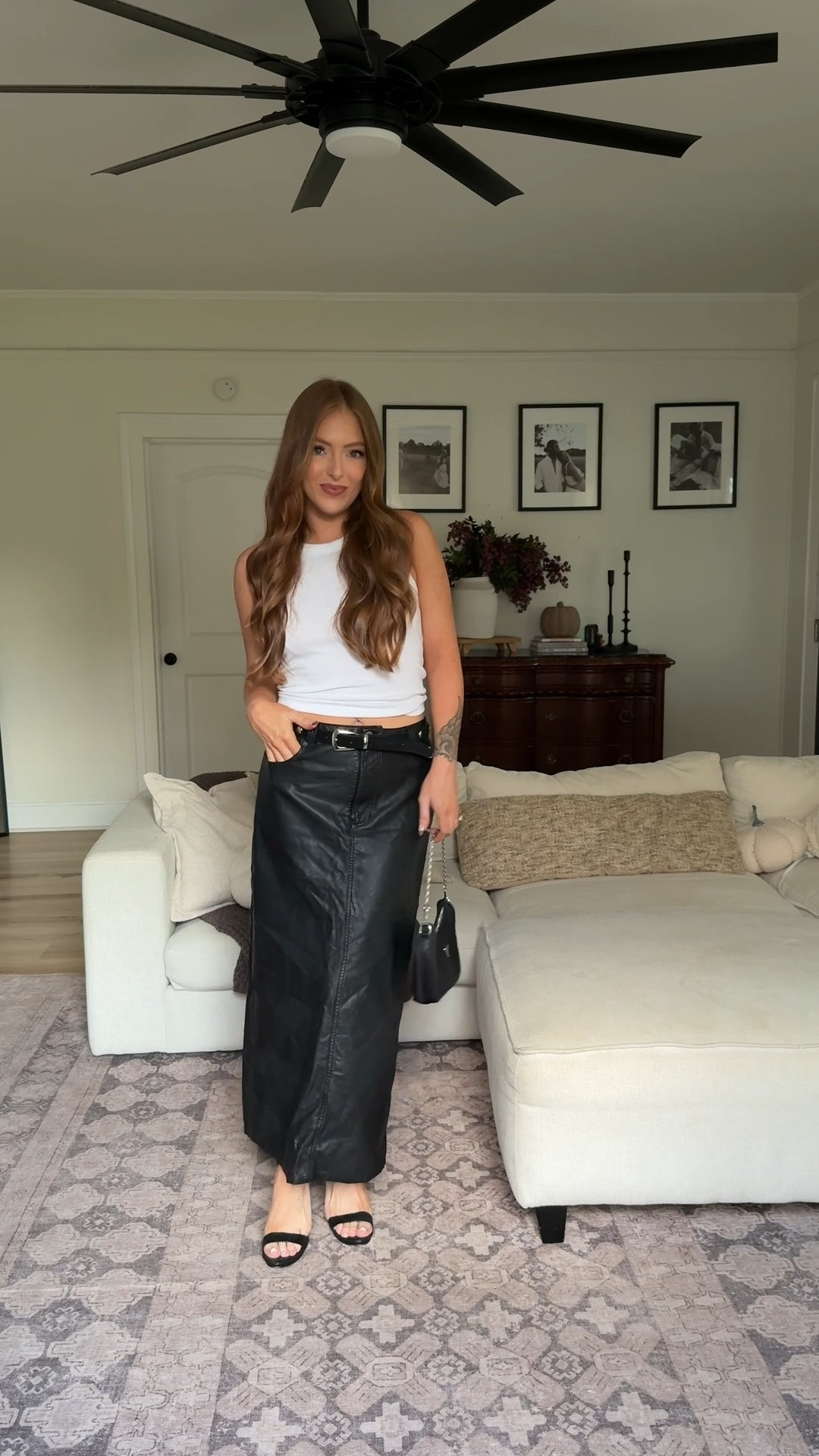 Date night ootd ❤️ #ootd #datenight #skirt #heels #leatherskirt #longskirt 

#LTKStyleTip