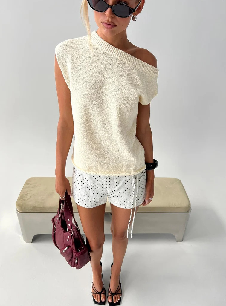 Ashfield Off Shoulder Top Lemon | Princess Polly US