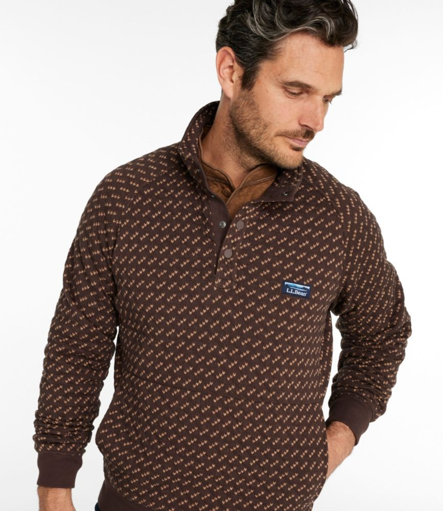 Men's Bean's Quilted Sweatshirt, Mockneck, Print | L.L. Bean