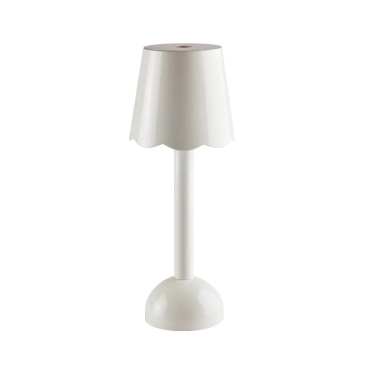 White Scallop Lamp - Cordless LED Lamp | Addison Ross US