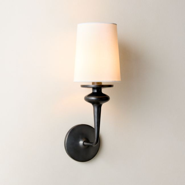 Lorent Blackened Brass Wall Sconce Set of 2 | CB2
