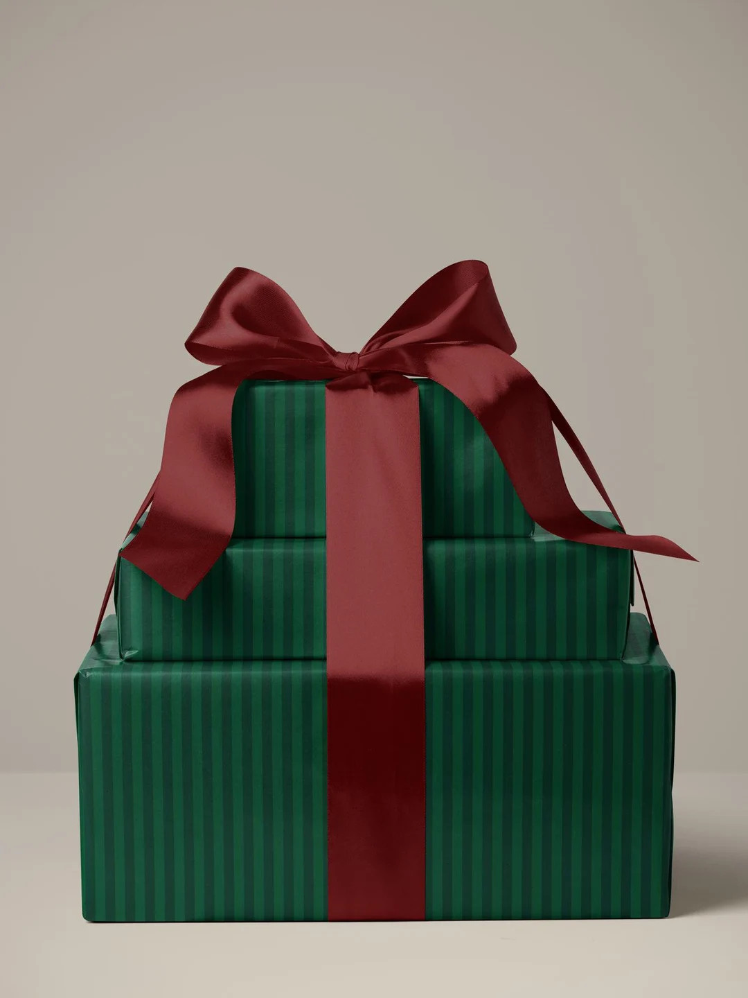 Green Christmas Wrapping Paper Stripe Classic Christmas Wrapping Paper Green Vintage Christmas Wr... | Etsy (US)