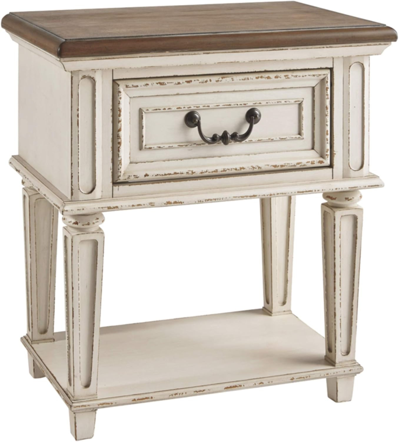 Signature Design by Ashley Realyn Traditional Cottage 1 Drawer Nightstand with Dovetail Construct... | Amazon (US)
