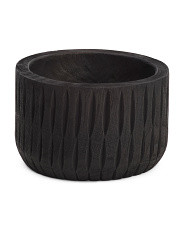 Wooden Ridged Bowl | TJ Maxx