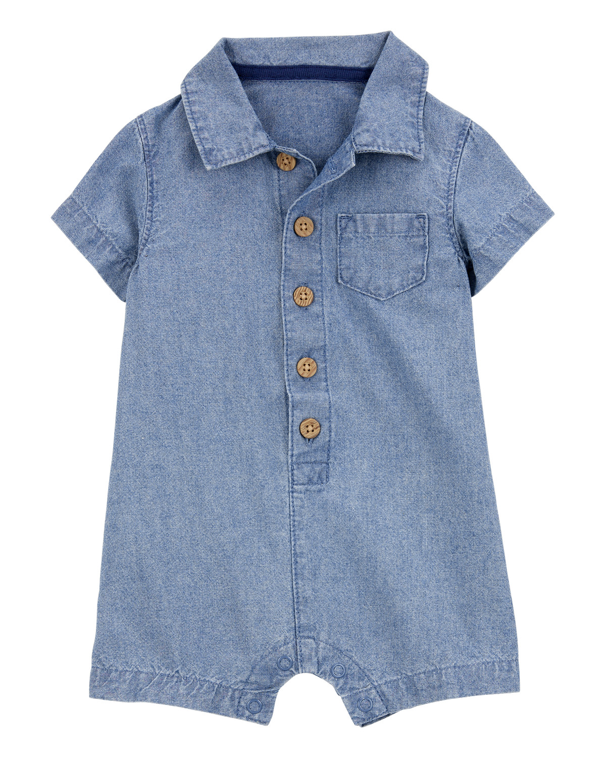 Baby Chambray Polo Romper - Carter's | Carter's | Carter's Inc