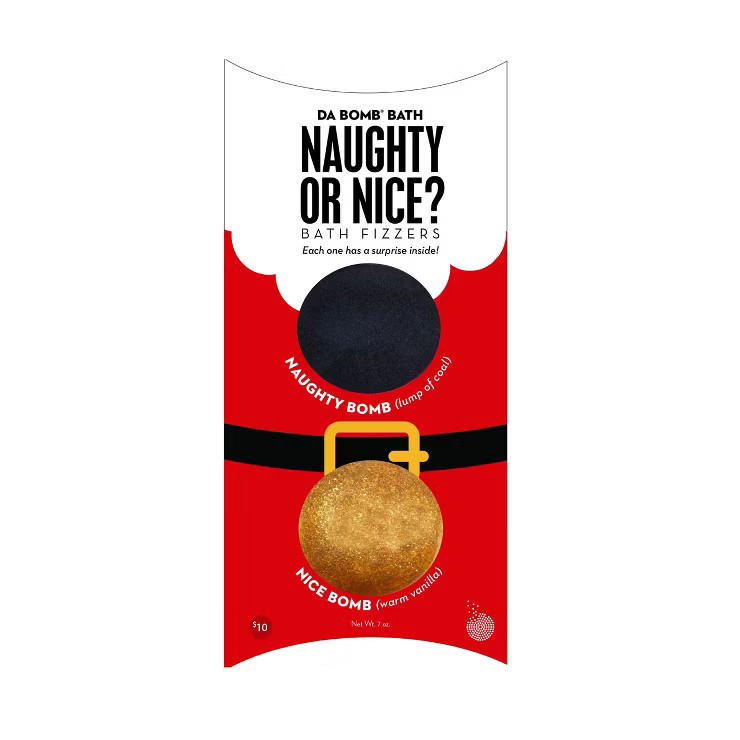 Da Bomb Bath Fizzers Naughty Or Nice Fun Size Bath Bomb - 7oz/2pk | Target