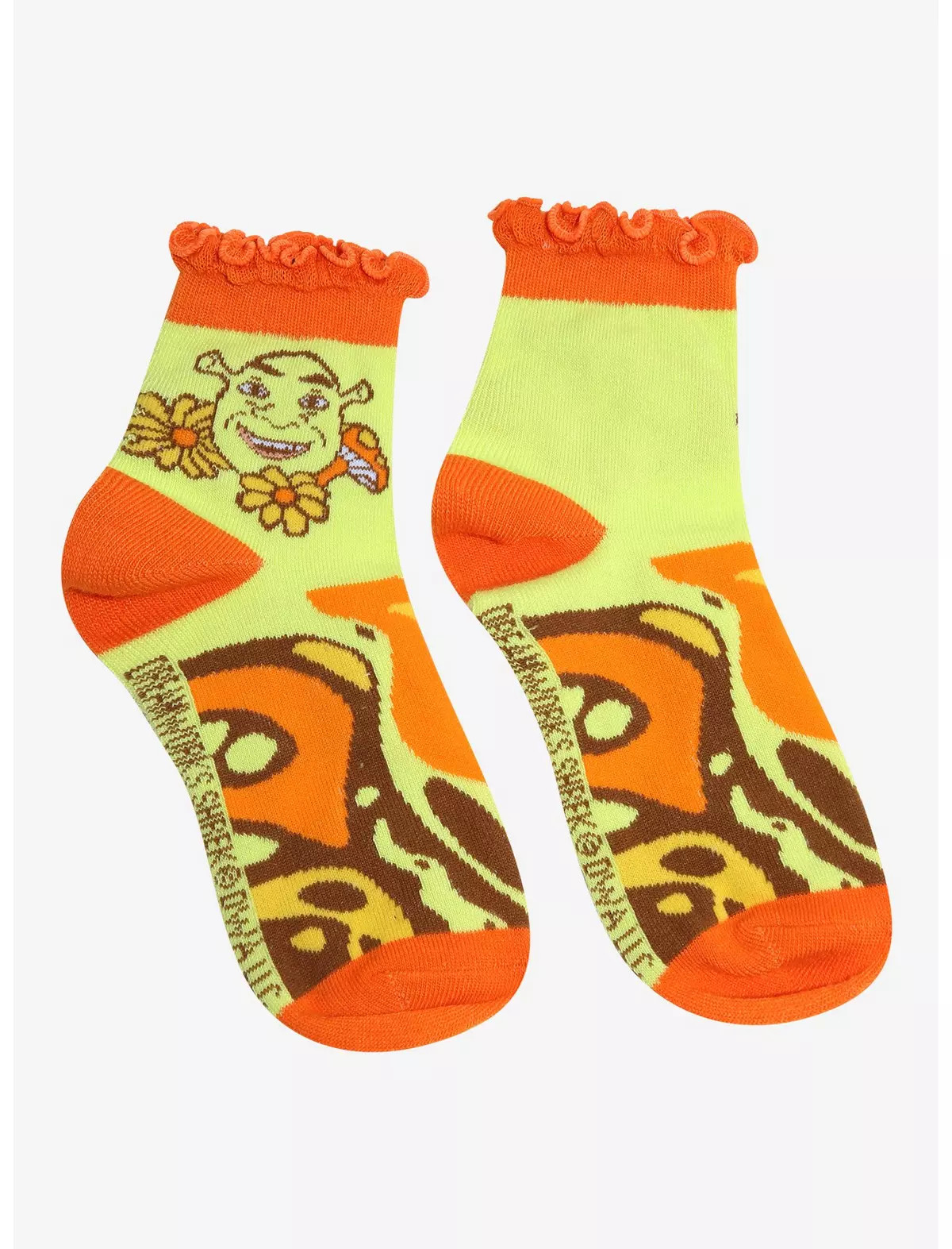 Shrek Sunflower Lettuce Trim Ankle Socks | Hot Topic