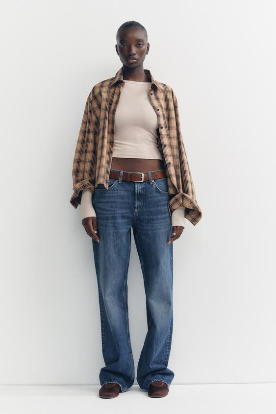 COTTON MODAL LONG SLEEVE T-SHIRT | Zara UK