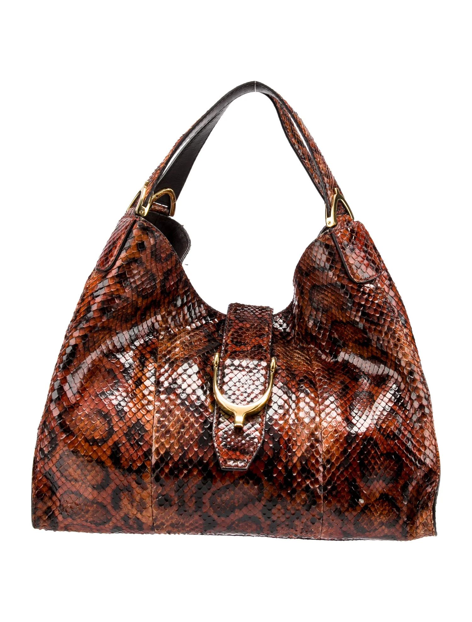 Snakeskin Stirrup Hobo | The RealReal