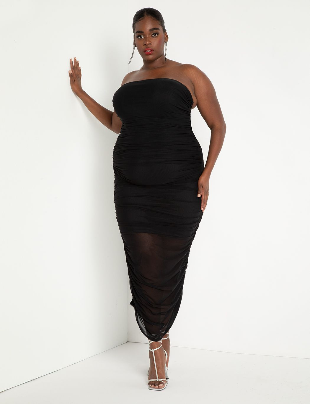 Ruched Mesh Dress | Eloquii