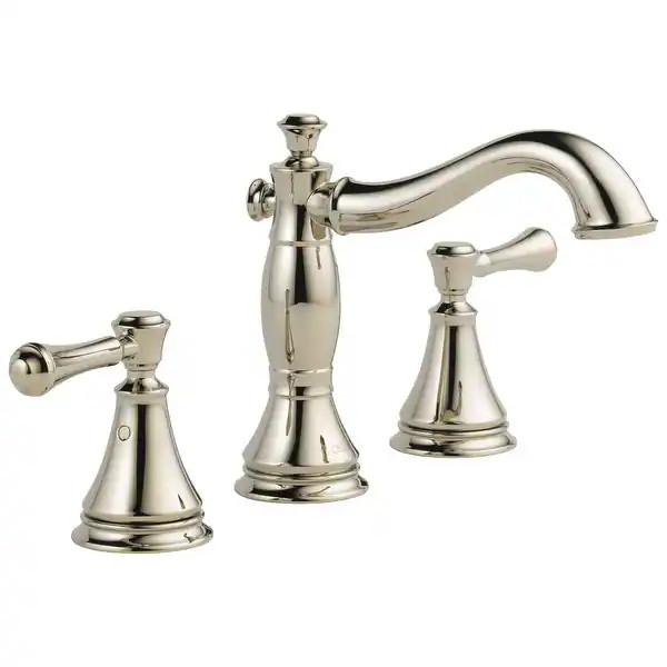 Delta Cassidy Widespread Bathroom Faucet with Pop-Up Drain Assembly - - Brilliance Polished Nickel | Bed Bath & Beyond