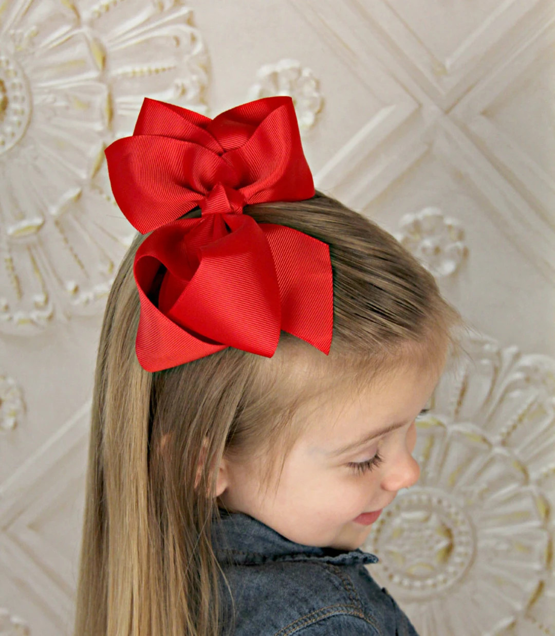 U CHOOSE Big 6 Hair Bow Girls Grosgrain Hairbow CLIP Toddler Big Girl Large Bows - Etsy | Etsy (US)