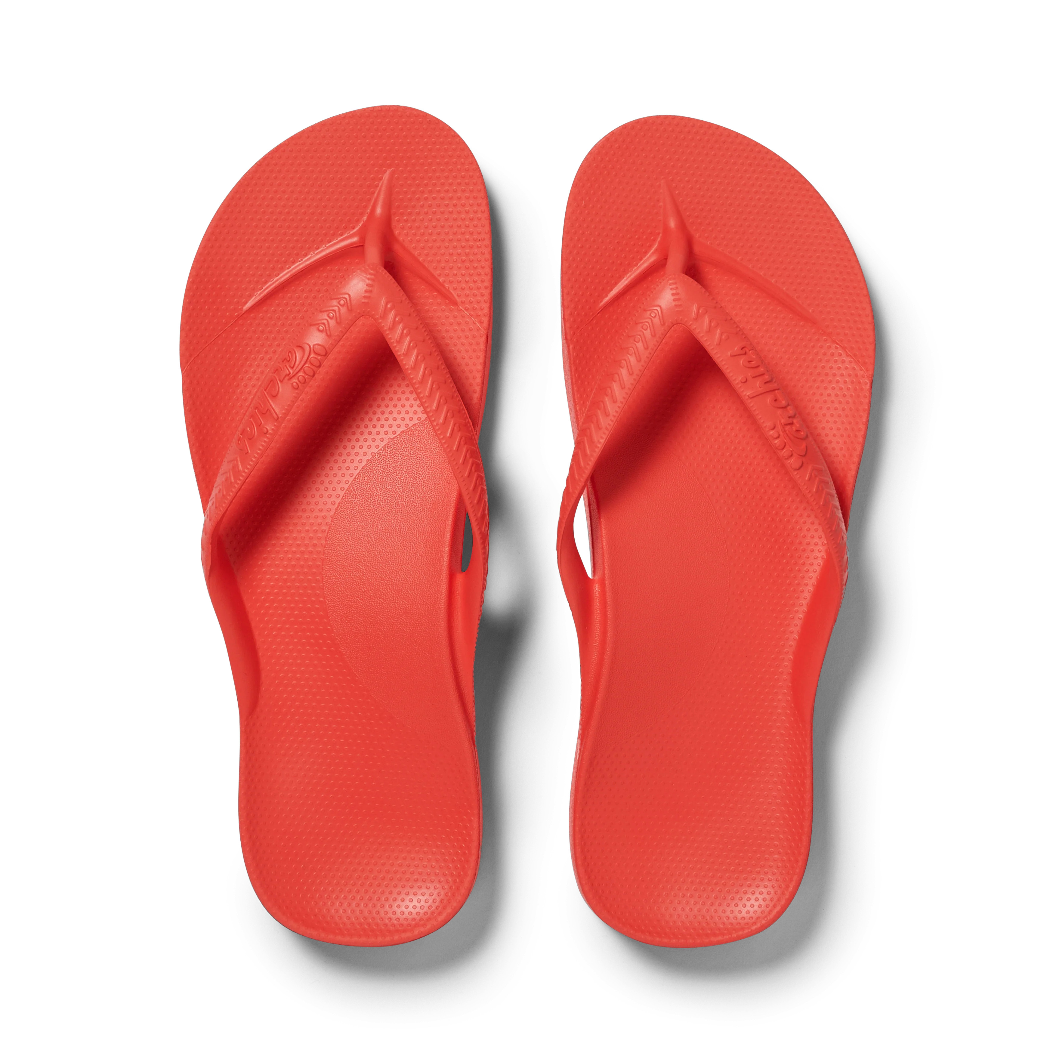 Arch Support Flip Flops - Classic - Coral | Archies Footwear US