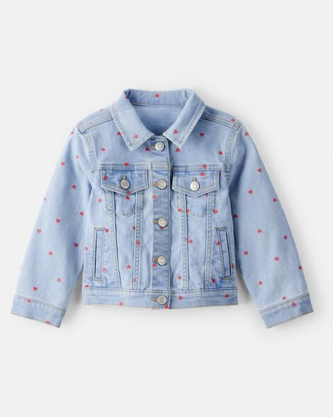 OshKosh B'gosh Toddler Girl Heart Denim Jacket - Light Wash 3T Blue | Carter's Inc