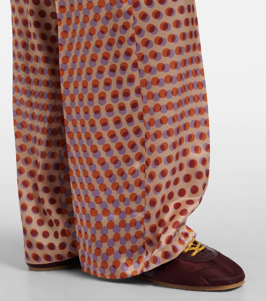 Polka-dot silk wide-leg pants | Mytheresa (UK)